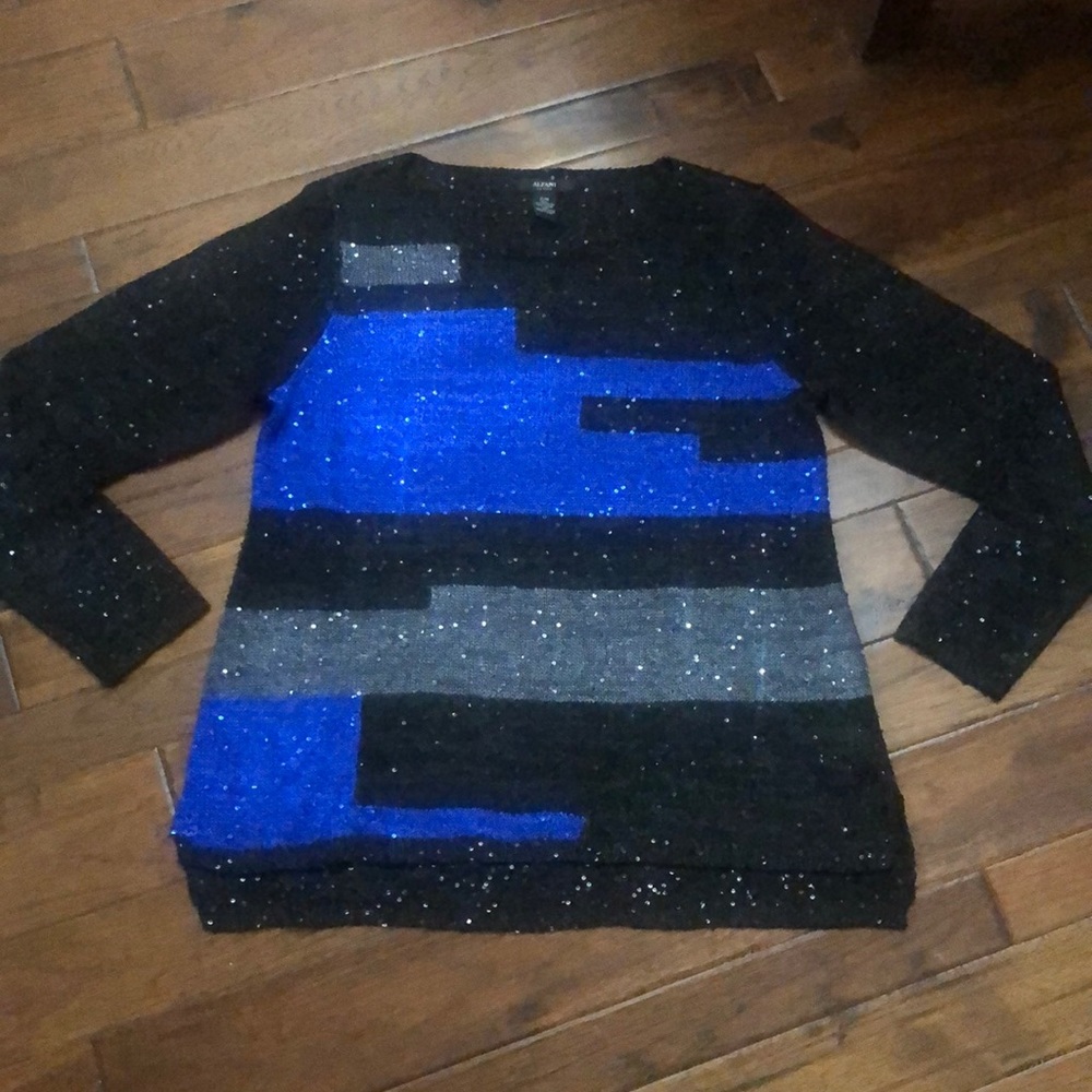 Alfani Sparkling Sweater Petite Medium